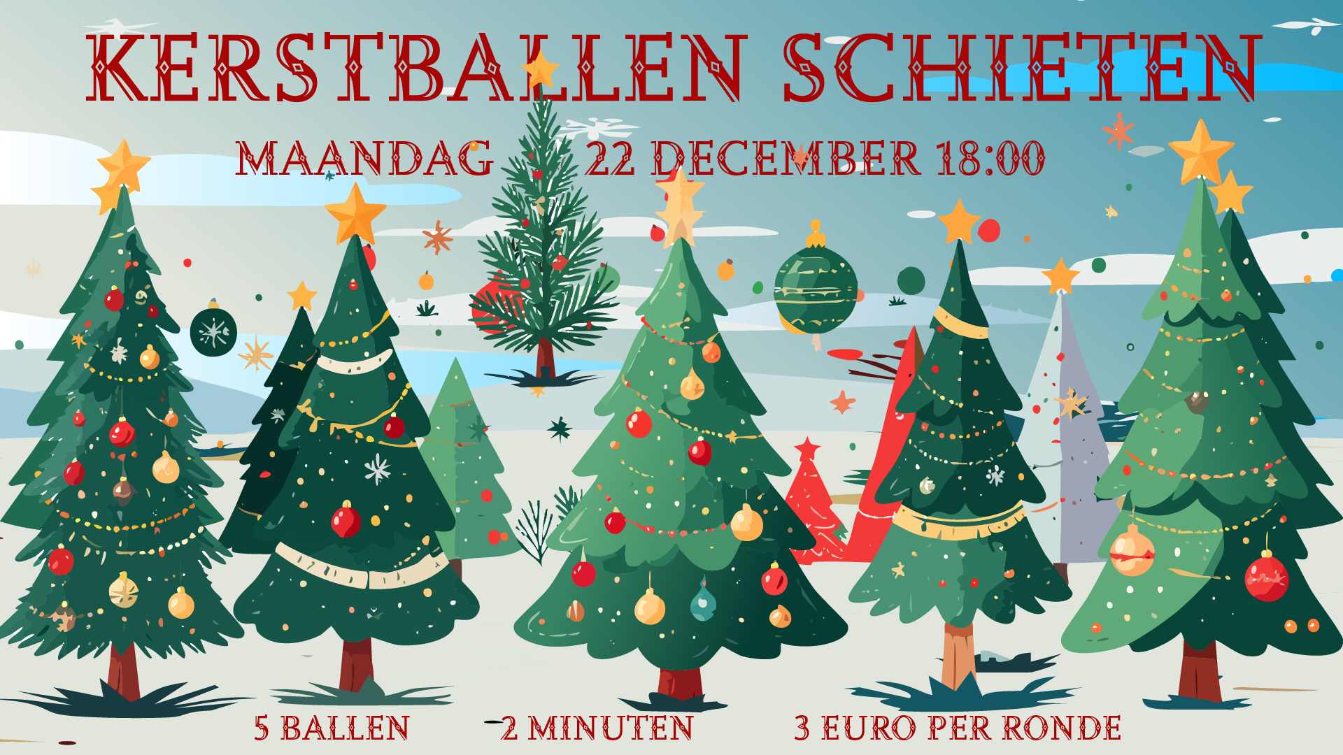 Kerstballen schieten